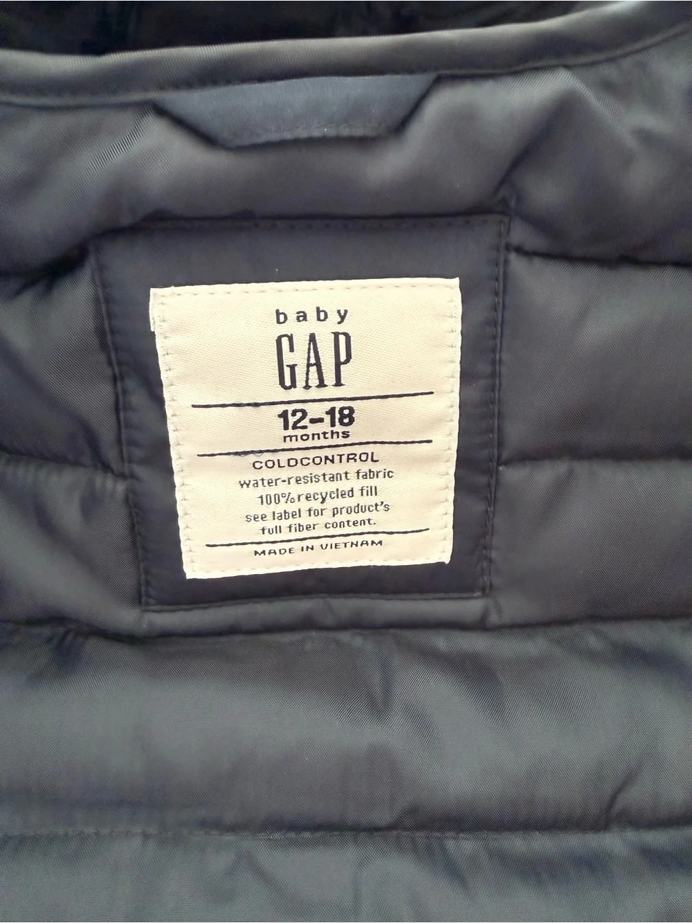 Gap Navy Puffer Hooded Jacket - Kids